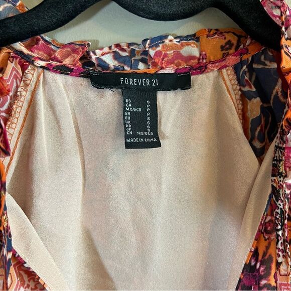 ✨ Forever 21 Women’s Pink Orange Romper Small - Picture 6 of 13
